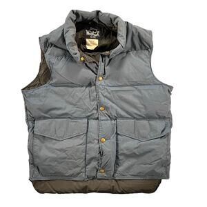 Vintage Woolrich USA Down Puffer Vest Blue Gorpcore 90s Outdoor Large